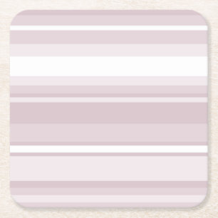 Dessous De Verre Carré Bandes roses à quartz rose