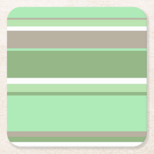 Dessous De Verre Carré Bandes vert pâle