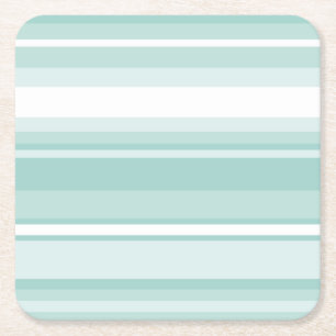 Dessous De Verre Carré Bandes vertes à la menthe
