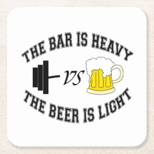 Dessous De Verre Carré Barbell vs bière