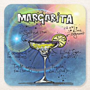 Dessous De Verre Carré Barre bleue Margarita Recette