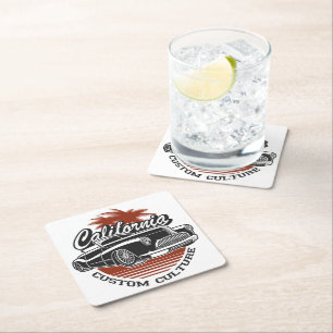 Dessous De Verre Carré Barres de boisson en papier