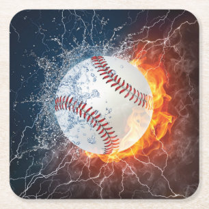 Dessous De Verre Carré Baseball