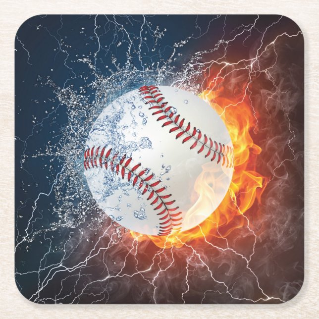 Dessous De Verre Carré Baseball (Devant)