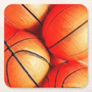 Dessous De Verre Carré Basket-ball