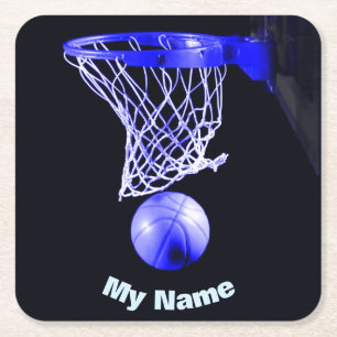 Dessous De Verre Carré Basketball Votre Nom