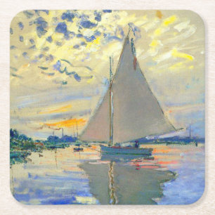 Dessous De Verre Carré Bateau Monet au Petit-Gennevilliers