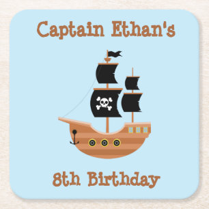 Dessous De Verre Carré Bateau pirate