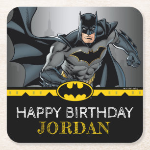 Dessous De Verre Carré Batman   Chalkboard Joyeux anniversaire