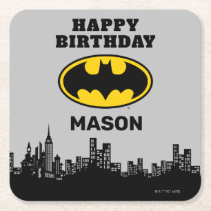 Dessous De Verre Carré Batman - Gotham City   Anniversaire