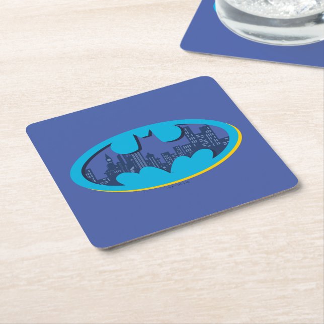 Dessous De Verre Carré Batman | Symbole de la ville de Gotham (Incliné)