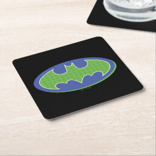 Dessous De Verre Carré Batman   Symbole pourpre et vert