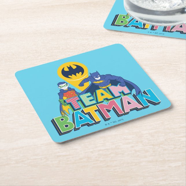Dessous De Verre Carré Batman | Team Batman (Incliné)
