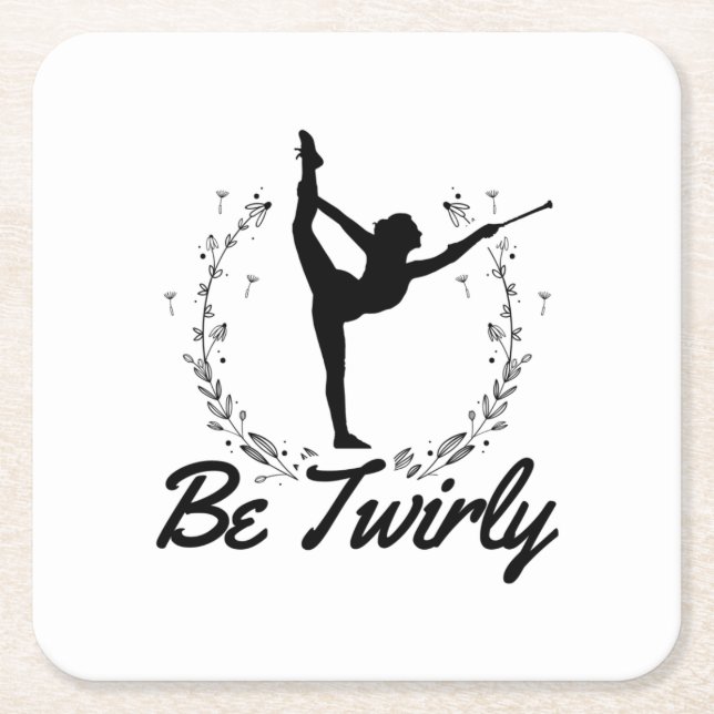 Dessous De Verre Carré Be Twirly | Baton Twirling (Devant)