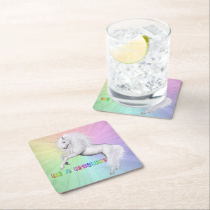 Dessous De Verre Carré BE Unicorn