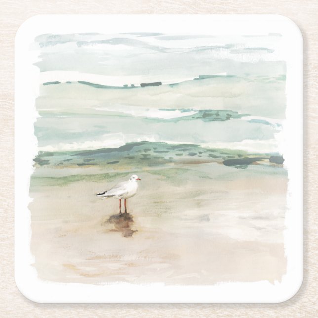Dessous De Verre Carré Beach Seagull Cove (Devant)