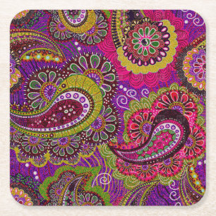 Dessous De Verre Carré Beau Dessous de verre Paisley