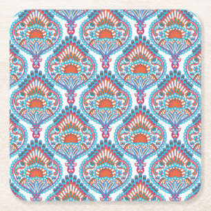 Dessous De Verre Carré Beau et coloré Ornate Motif Paisley