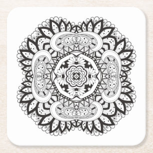 Dessous De Verre Carré Beau griffonnage de carré de Deco