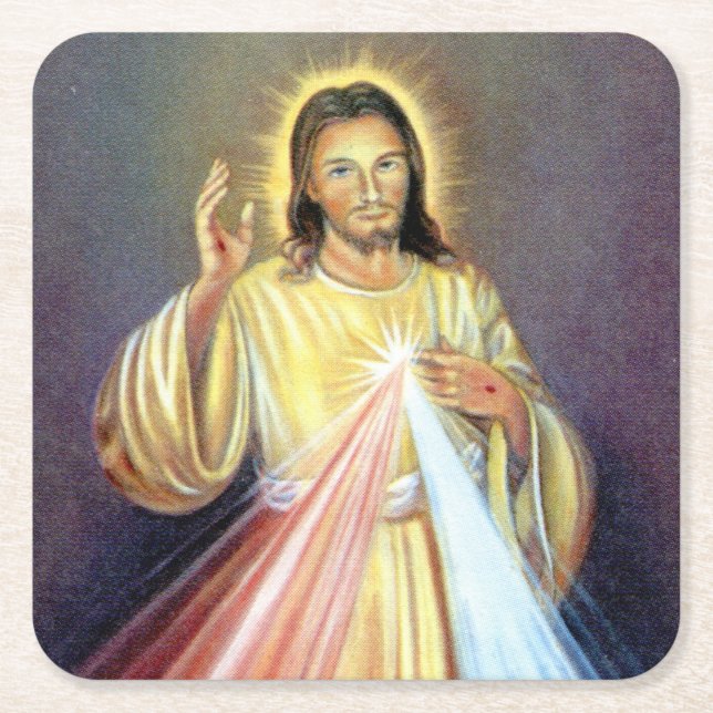 Dessous De Verre Carré Beau Jésus-Christ (Devant)