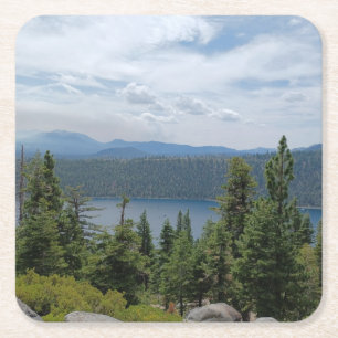 Dessous De Verre Carré Beau Lac Tahoe Paysage