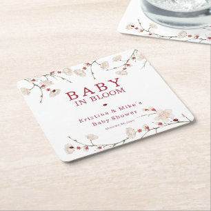 Dessous De Verre Carré Bébé en Fleur de cerisier