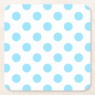 Dessous De Verre Carré Bébé pois bleu et blanc