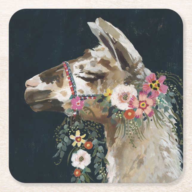 Dessous De Verre Carré Belle Llama (Devant)