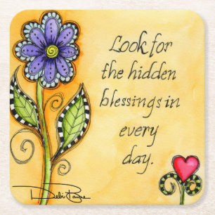 Dessous De Verre Carré Bénédictions cachées