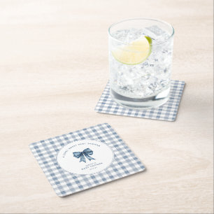 Dessous De Verre Carré Berry Sweet Baby shower Blueberry Bow
