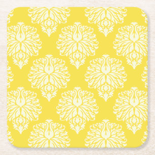 Dessous De Verre Carré Beurre Jaune Chalet Sud Damas
