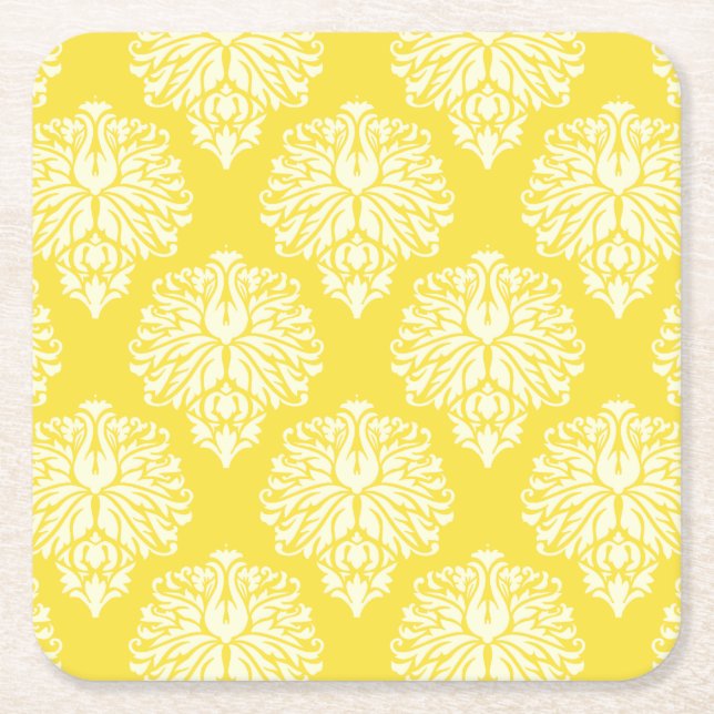 Dessous De Verre Carré Beurre Jaune Chalet Sud Damas (Devant)