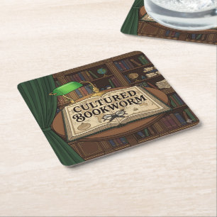 Dessous De Verre Carré Bibliophile Cultivé