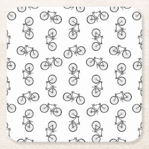 Dessous De Verre Carré Bicyclettes éparpillées Imprimer Motif PERSONNAL