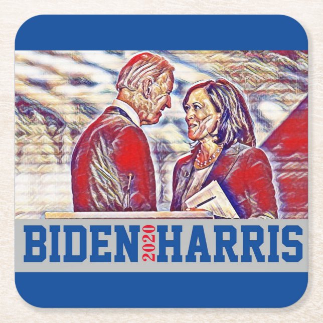Dessous De Verre Carré Biden Harris Ensemble 2020 (Devant)