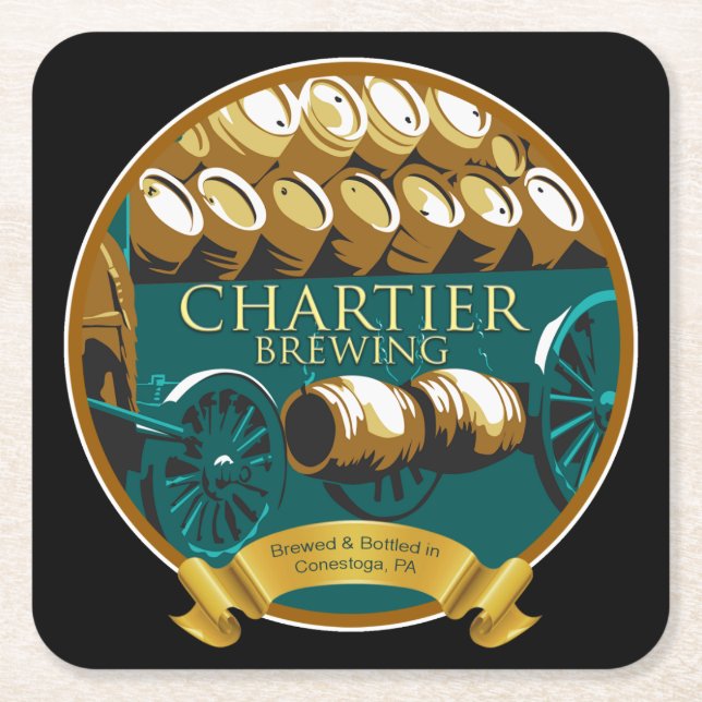 Dessous De Verre Carré Bière artisanale Chartier (Devant)