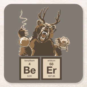 Dessous De Verre Carré Bière découverte par ours de chimie