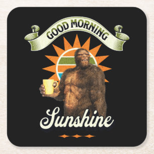 Dessous De Verre Carré Bigfoot Café Drôle Humour du Matin