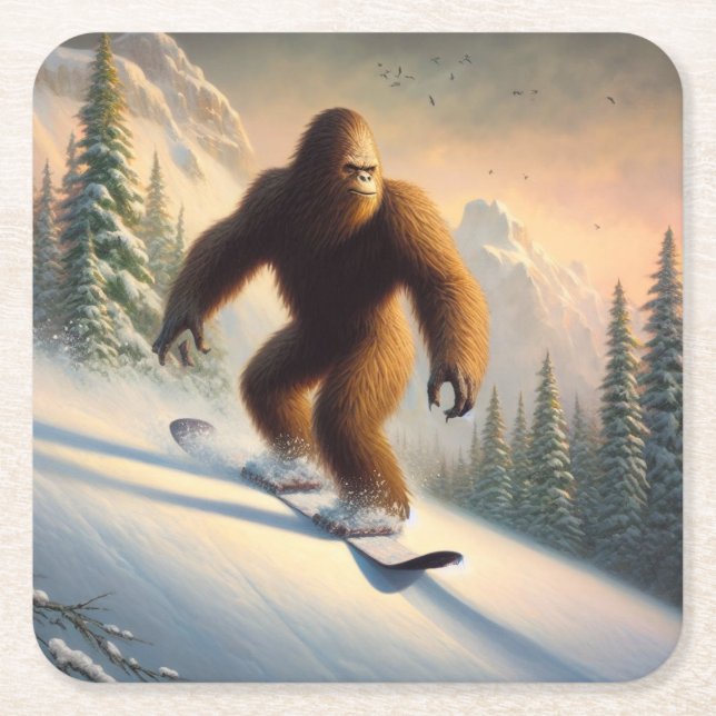 Dessous De Verre Carré Bigfoot Snowboard (Devant)