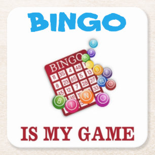 DESSOUS DE VERRE CARRÉ BINGO EST MON JEU