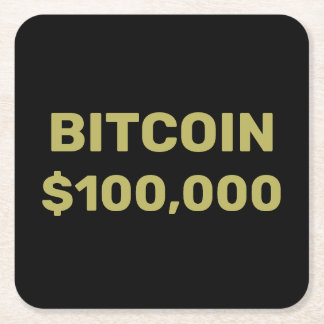 Dessous De Verre Carré Bitcoin 100000 Célébration