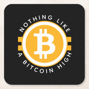 Dessous De Verre Carré Bitcoin haut