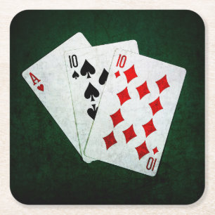 Dessous De Verre Carré Blackjack 21 point - As, Ten, Ten