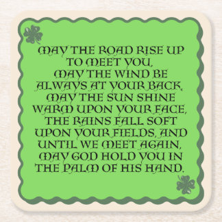 Dessous De Verre Carré Blessing Irish Drink Coasters