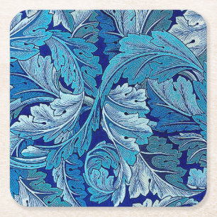 Dessous De Verre Carré Bleu Acanthus