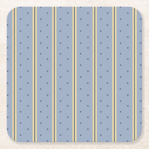 Dessous De Verre Carré Bleu et bande de sable
