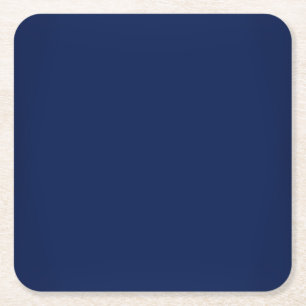 Dessous De Verre Carré Bleu marine moderne personnalisable