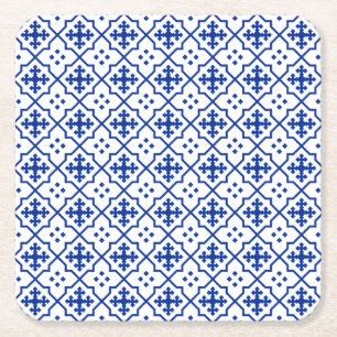 Dessous De Verre Carré Bleu marocain