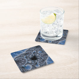Dessous De Verre Carré Bleus Abstract