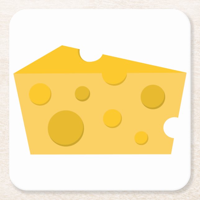 Dessous De Verre Carré Bloc de fromage (Devant)